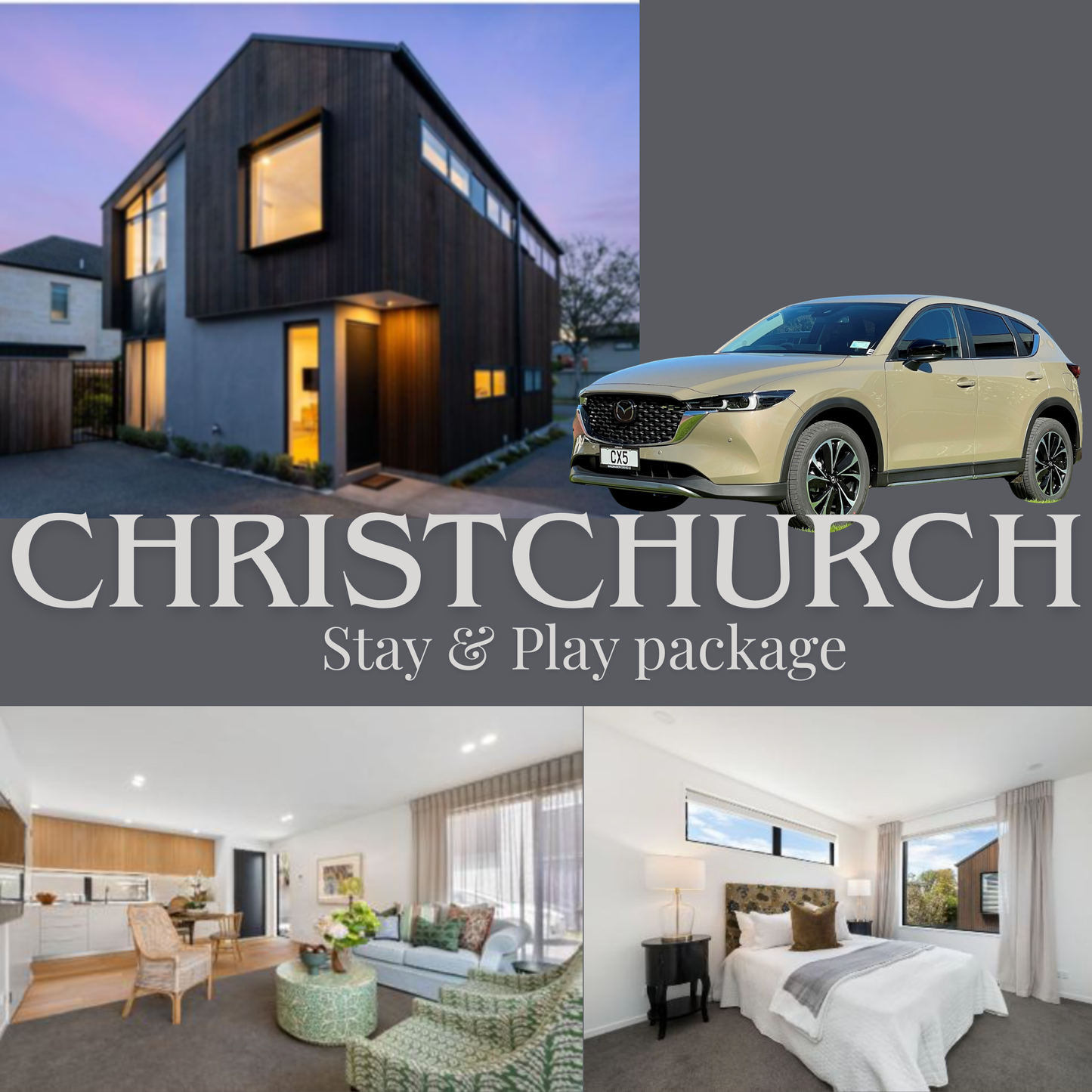Christchurch Accommodation and use of Mazda CX5